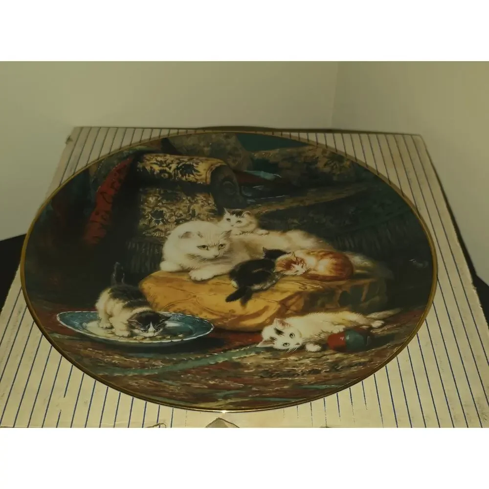 Collectible 1991 WL George DAYDREAMS Victorian Cat‎ Plate Henriette Ronner